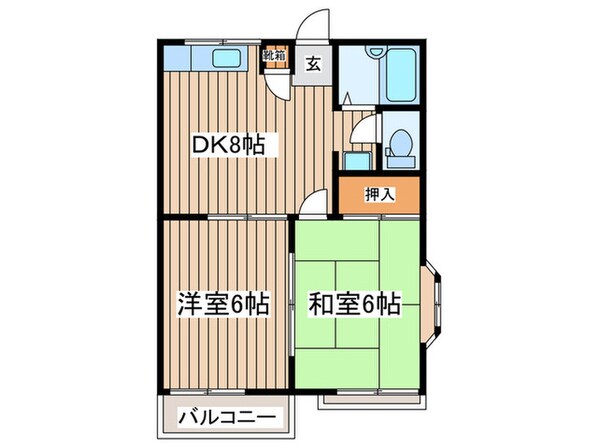 エクボハイツの物件間取画像